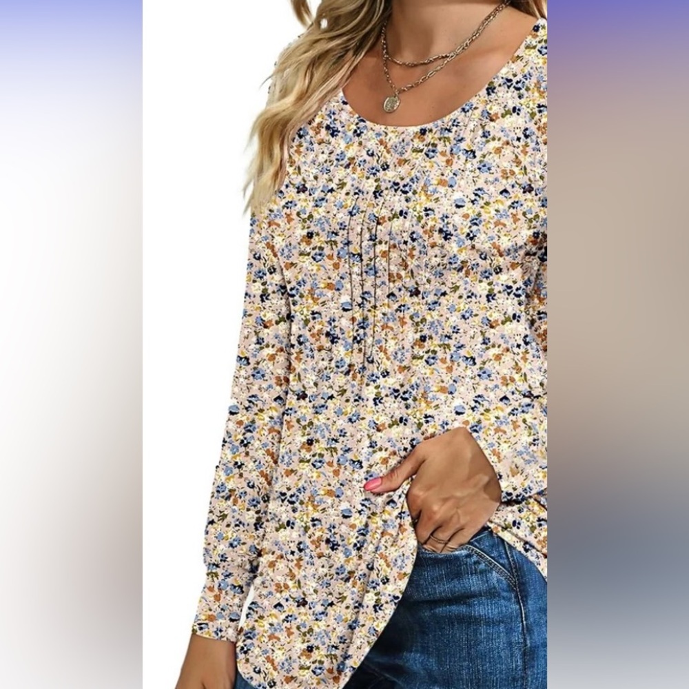 Floral Print Women's Top by  UVN